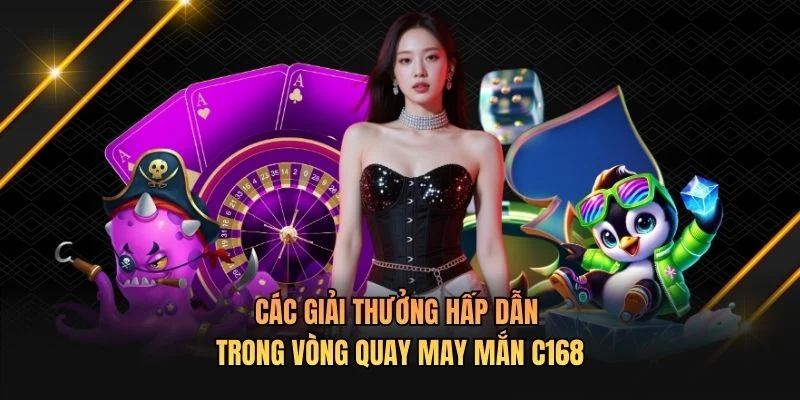 Các giải thưởng hấp dẫn trong vòng quay may mắn C168